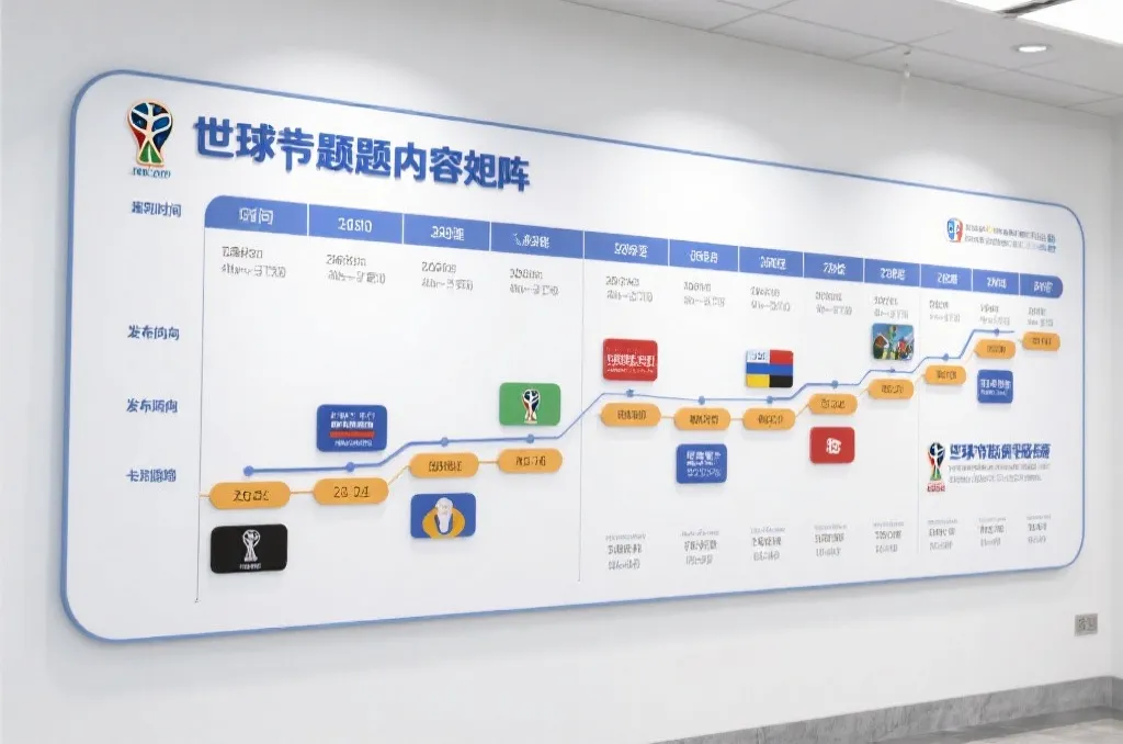 世界杯专题内容矩阵与发布时间安排示意
